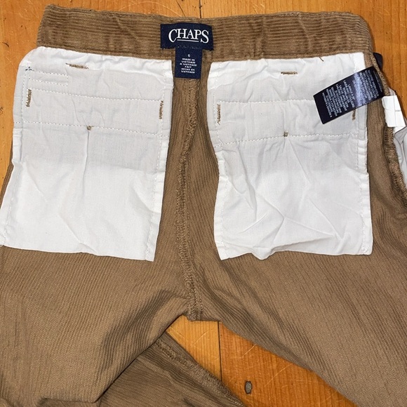 Chaps Pants Long Corduroy Tan Brown Holiday Pants Adjustable waistband Boys 6 - Picture 10 of 12